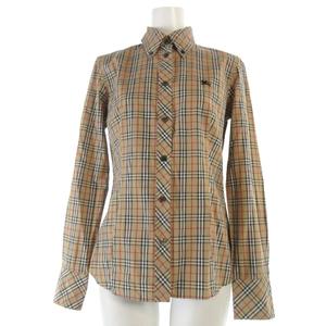 極美品　バーバリーブルーレーベル　長袖ブラウス　シャツ　チェック　ベージュ　38 中古・古着通販】BURBERRY BLUE LABEL (バーバリーブルー