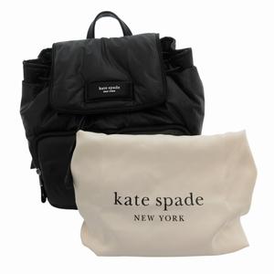 ベ*ド様 kate spade ブラック リュック ケイトスペード KATE SPADE 美品 パフド バックパック リュック