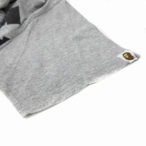 アベイシングエイプ A BATHING APE Tシャツ カットソー ビッグ猿フェイス ロゴプリント グレー /FT メンズ