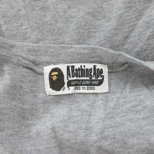 アベイシングエイプ A BATHING APE Tシャツ カットソー ビッグ猿フェイス ロゴプリント グレー /FT メンズ