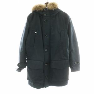 マッキントッシュ ロンドン MACKINTOSH LONDON モッズコート ダウンライナー フード付き ラクーンファー ウール 裏地チェック L 紺 ネイビー G1C03-201-28 /MW メンズ