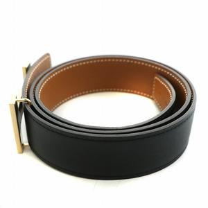 エルメス HERMES コンスタンス ベルト Hバックル T刻印 レザー ゴールド金具 #80 黒 ブラック /MW ☆AA★ メンズ