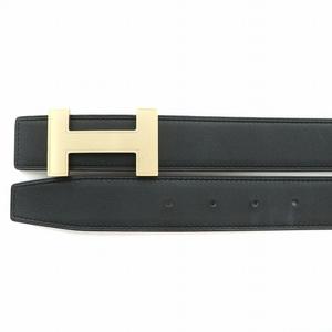 エルメス HERMES コンスタンス ベルト Hバックル T刻印 レザー ゴールド金具 #80 黒 ブラック /MW ☆AA★ メンズ