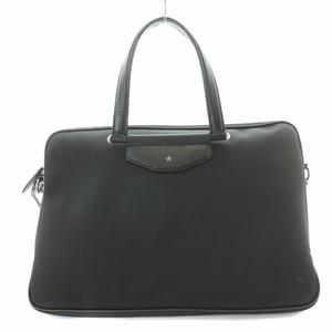 ジミーチュウ JIMMY CHOO ビジネスバッグ ブリーフケース 書類バッグ ショルダーバッグ キャンバス レザー 黒 ブラック /MW メンズ