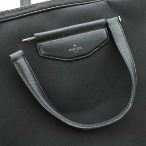 ジミーチュウ JIMMY CHOO ビジネスバッグ ブリーフケース 書類バッグ ショルダーバッグ キャンバス レザー 黒 ブラック /MW メンズ