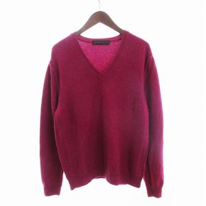 エトロ ETRO セーター ニット 長袖 Vネック カシミヤ 無地 ピンク L 