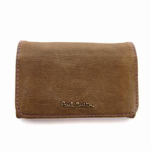 ポールスミス PAUL SMITH カードケース 名刺入れ レザー 茶色 ブラウン キャメル /KJ ■SM3 レディース