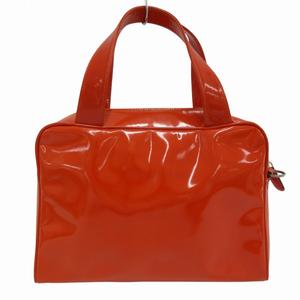 GUCCI エナメル パテントレザー ハンドバッグ インターロッキング GG