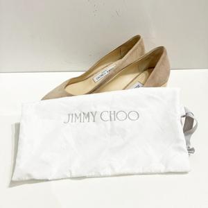 ジミーチュウ JIMMY CHOO パンプス スエードレザー ヒール ベージュ 36 約23㎝ IBO71 レディース