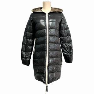 デュベティカ DUVETICA ACE アーチェ ダウンジャケット コート ミドル丈 ダブルジップ 黒 ブラック 38 約M レディース