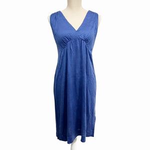 バナナリパブリック BANANA REPUBLIC ワンピース ロング ノースリーブ 青 ブルー XS レディース