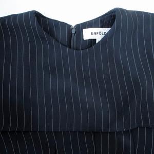 エンフォルド ENFOLD 美品 24SS PEピンストライプ プリーツプル 