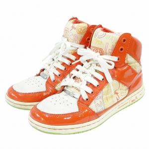 コーチ COACH スニーカー ハイカット ロゴ グラフィティ 切替 エナメル 