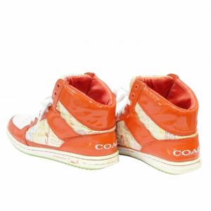 コーチ COACH スニーカー ハイカット ロゴ グラフィティ 切替 エナメル 
