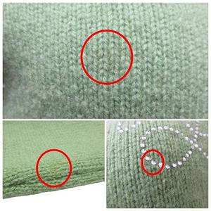 ポロジーンズ ラルフローレン POLO JEANS ニットジャケット ロゴ ビジュー ジップアップ ウール S 緑 グリーン X レディース