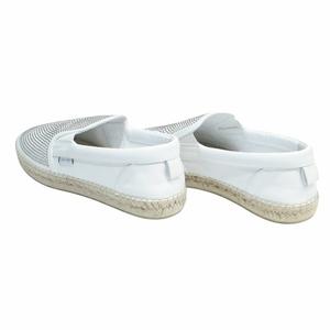 未使用品 ジミーチュウ JIMMY CHOO エスパドリーユ ローファー スリッポン スタッズ 切替 レザー 43 約28cm 白 ホワイト 0604 メンズ