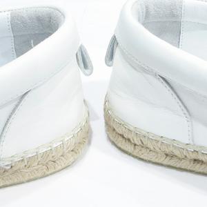 未使用品 ジミーチュウ JIMMY CHOO エスパドリーユ ローファー スリッポン スタッズ 切替 レザー 43 約28cm 白 ホワイト 0604 メンズ