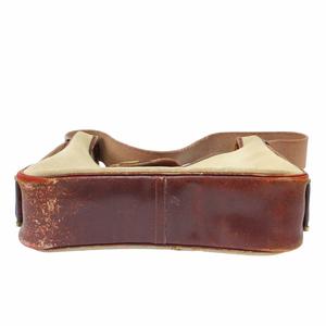エルメス HERMES ヴィンテージ サコ ショルダーバッグ トワルアッシュ 切替 レザー キャンバス Hロゴ金具 ○J刻印 ベージュ ブラウン 系 ☆AA★ 0803 レディース