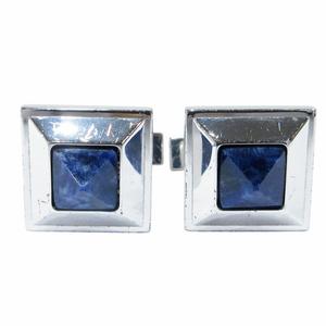 カルティエ Cartier カフスボタン カフリンクス シルバー925 スクエア ストーン デザイン 青 ブルー 系 ☆AA★ 0811 メンズ レディース