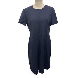 ブルックスブラザーズ BROOKS BROTHERS ワンピース 半袖 ミモレ ロング USA製 12P 紺 ネイビー ■YHS3 レディース