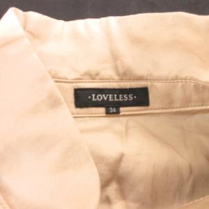 ラブレス LOVELESS シャツ 長袖 34 S ベージュ ブラック ■YHS11 レディース