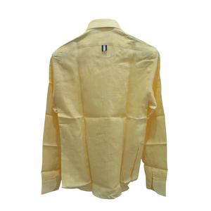 未使用品 FEFE 麻シャツ 長袖イエロー メンズ