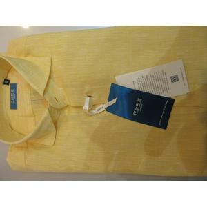 未使用品 FEFE 麻シャツ 長袖イエロー メンズ