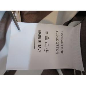 未使用品 FEFE 綿シャツ 長袖ブラウンストライプ メンズ