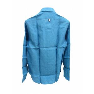 未使用品 FEFE 麻シャツ 長袖ブルーメンズ