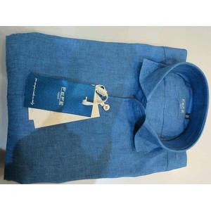 未使用品 FEFE 麻シャツ 長袖ブルーメンズ