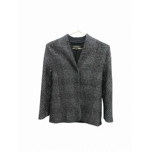 エスカーダ ESCADA ジャケット ノーカラー チェック 34 レディース