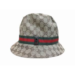 グッチ GUCCI 帽子バケットハット GGキャンバス レディース Sサイズ レディース